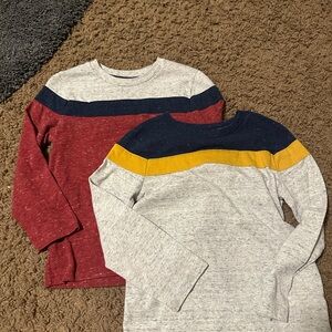 Colorblock Long Sleeve Shirts